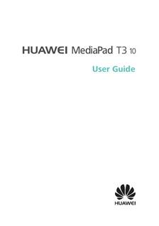 Huawei Mediapad T3 10 manual. Tablet Instructions.